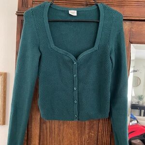 Abercrombie & Fitch Teal Cardigan Sweater